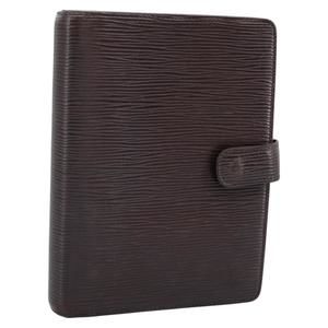 LOUIS VUITTON Epi Agenda MM Day Planner Cover Brown R20043 LV Auth 113815
